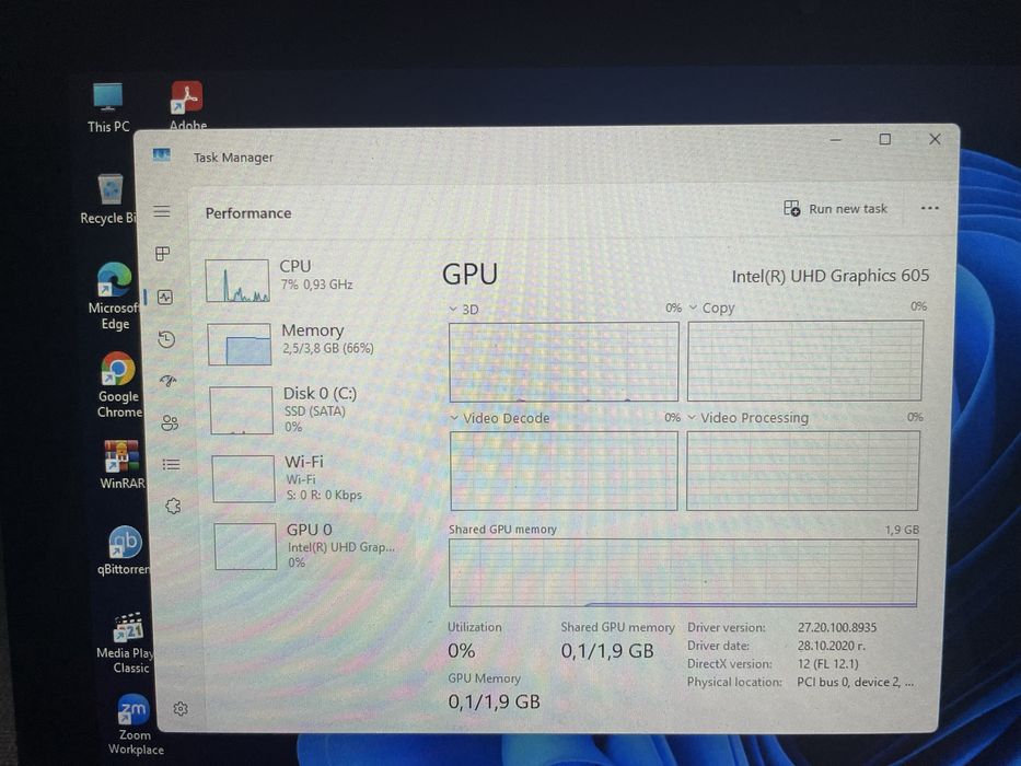 Лаптоп Acer TravelMate B Spin 11 inch.