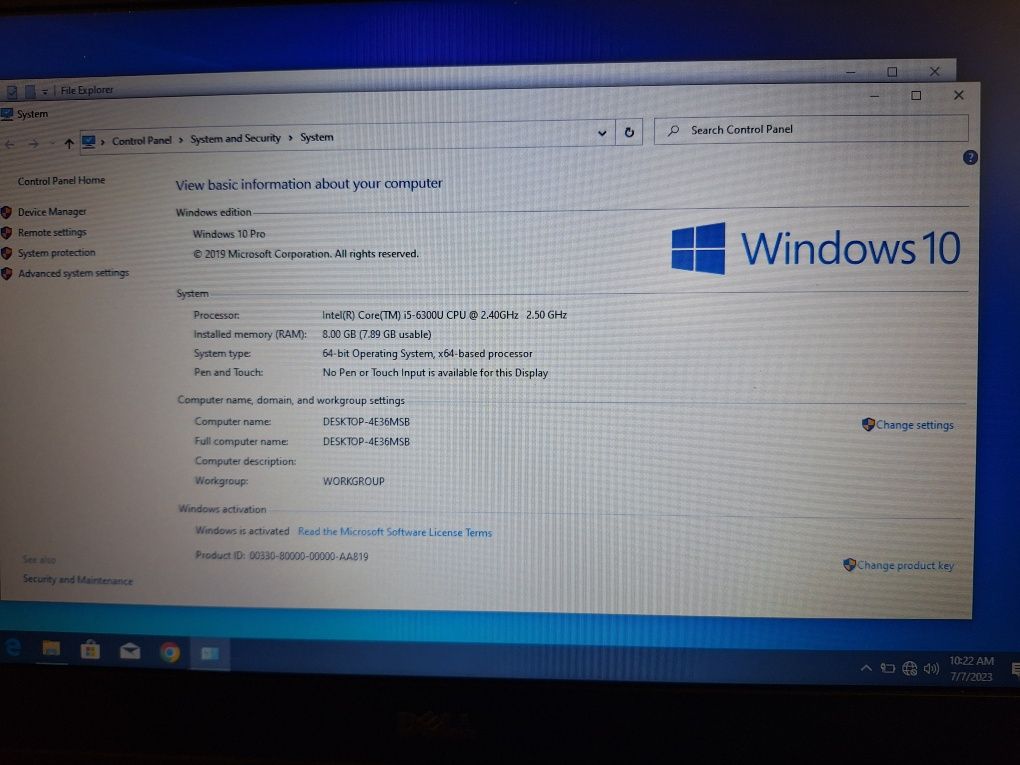 DELL Latitude E7270, i5, 2.50GHz