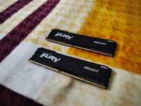 Memorii RAM PC Kingston Fury Beast dual-kit 8Gb + Crucial 1x 16Gb