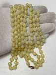 COLIER JAD GALBEN - Bile - Lung - Margele - 127cm - Vintage !
