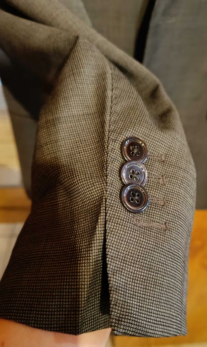 Sacou blazer 40 L slim Massimo Dutti NOU lana Finest Italian gri