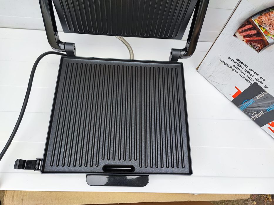 Grill Tefal Inicio GC242D38, 2000 W, Termostat 3 nivele, Placi cu inve