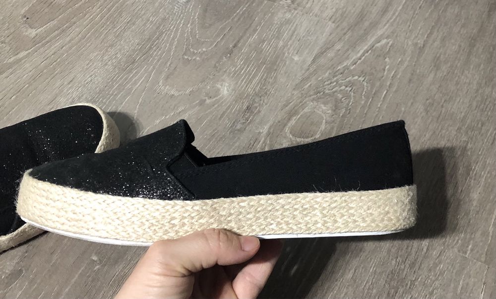 Espadrile negre marime 38 espadrile negre 38 espadrile sclipici 38