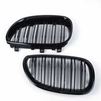 Set Grile grila Nari Fata Duble Bmw M Seria 5 e60 e61 Negru Lucios