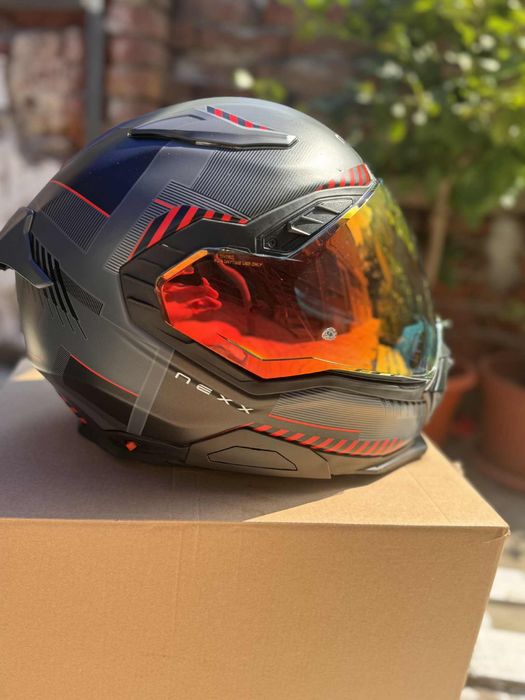 Каска Nexx X. Wst3 fluence grey red matt