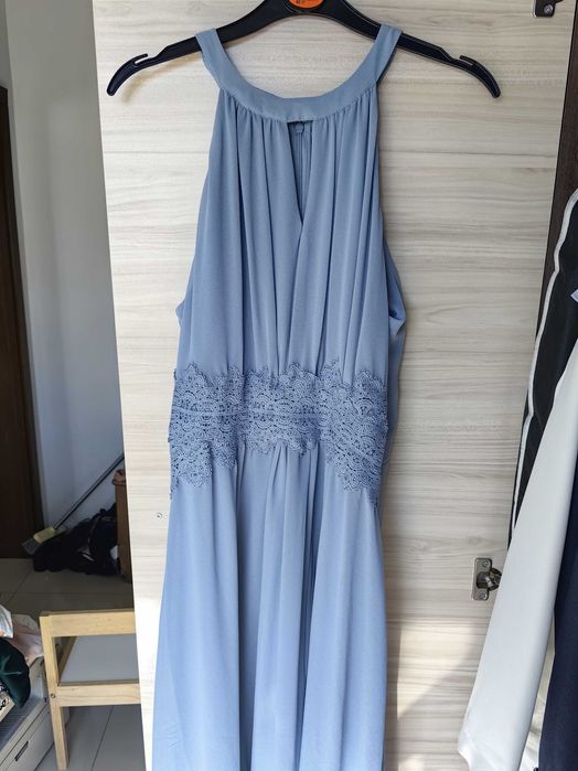 Дълга официална рокля VILA, синя, размер 40