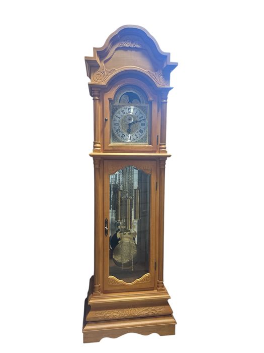 Часы напольные дубовые механика на 3 гири куранты день ночь