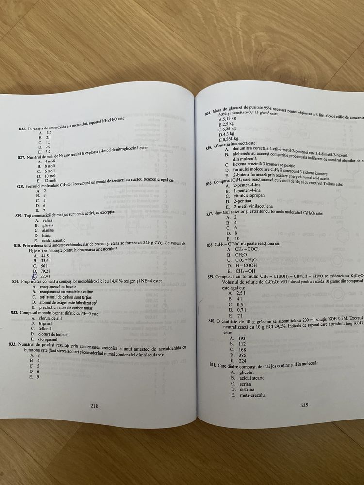 Carte de grile admitere chimie organica