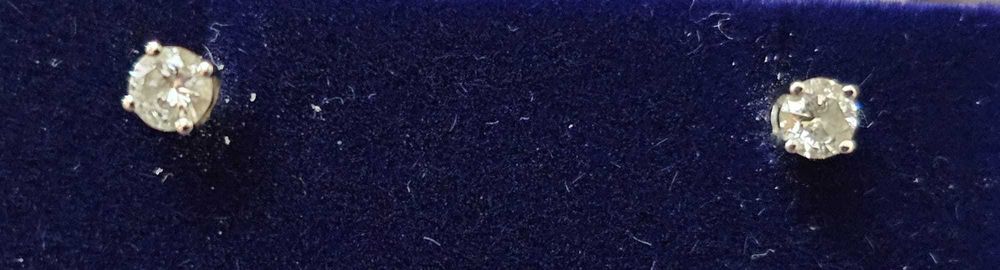 Cercei aur cu diamante