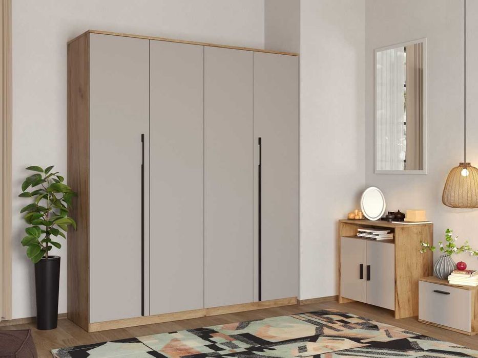 Set Mobila Dormitor Casmir / Stejar Siena C12 - Transport Gratuit