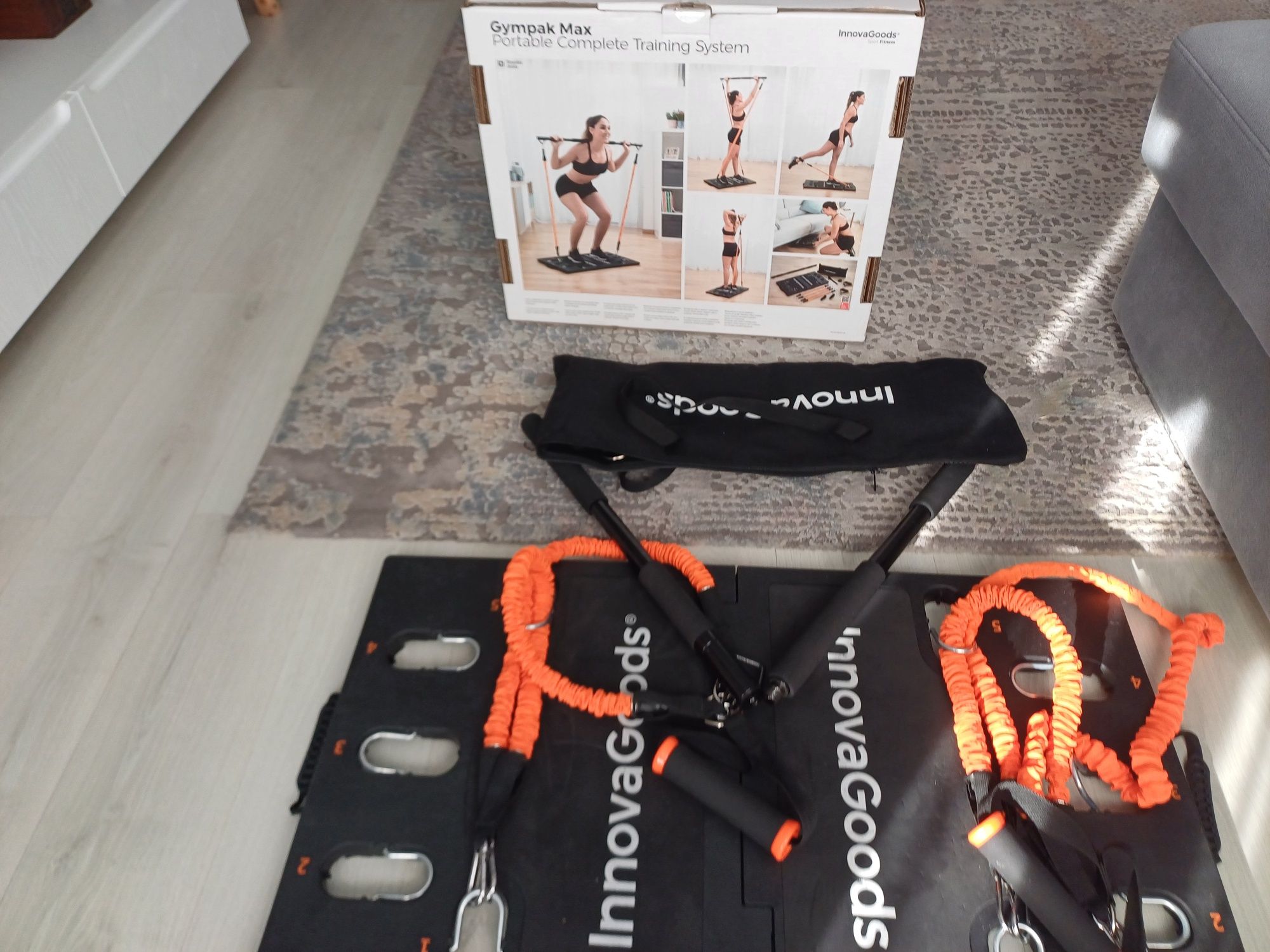 Fitness complet de antrenament portabil cu ghid de exerciții Gympak