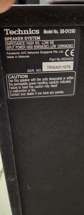 Sistem Technics complet cu dvd changer și telecomandă