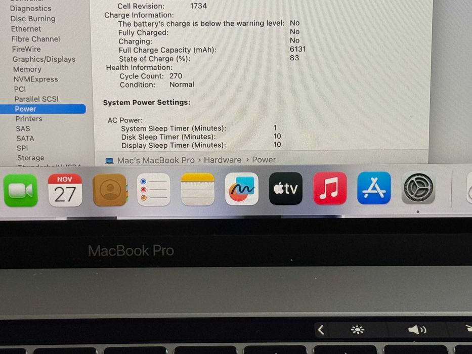 MacBook Pro 15 2019`Core i9-9880H/16GB RAM/512GB SSD/AMD Pro 560X