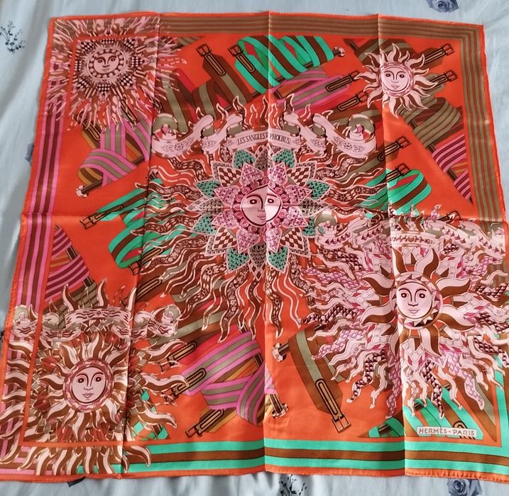 Esarfa patrata Les Sangle de Phoebus multicolora