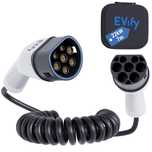 Cablu de încărcare spiralat EVify tip 2 22kW 7M 32A pentru toate mașin