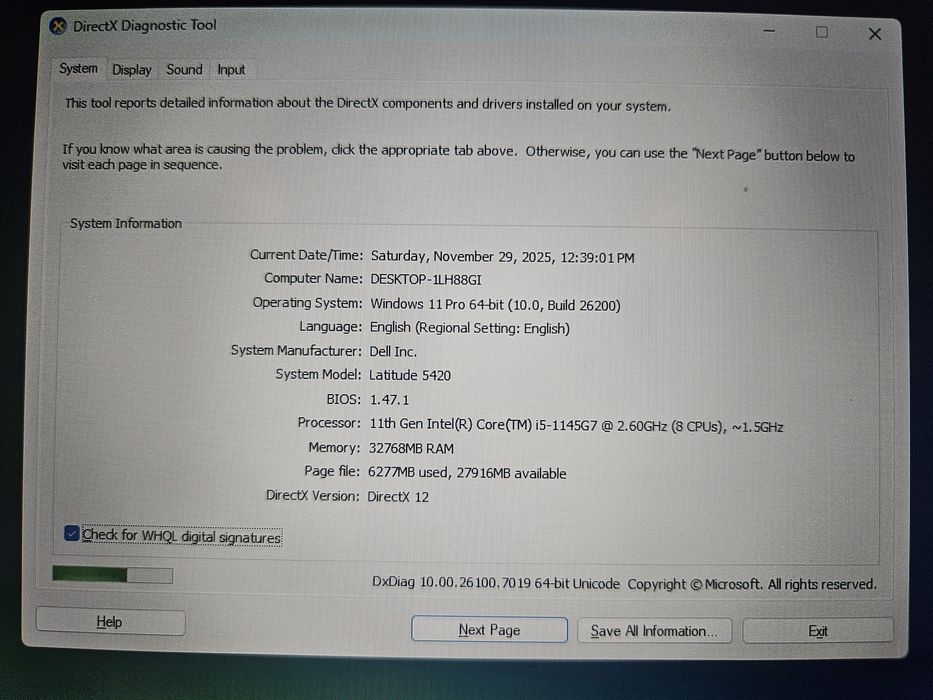 Vand Dell Latitude 5420