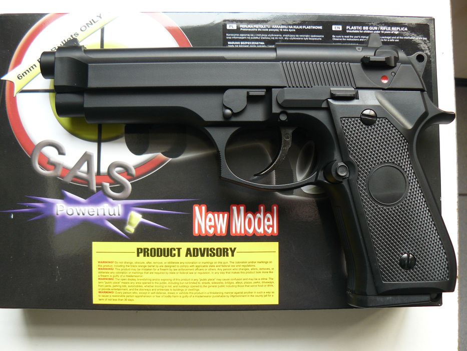 Pistol Airsoft BERETTA ST92F N STTI Pe GreenGAS GG104 NBB Nou In Cutie