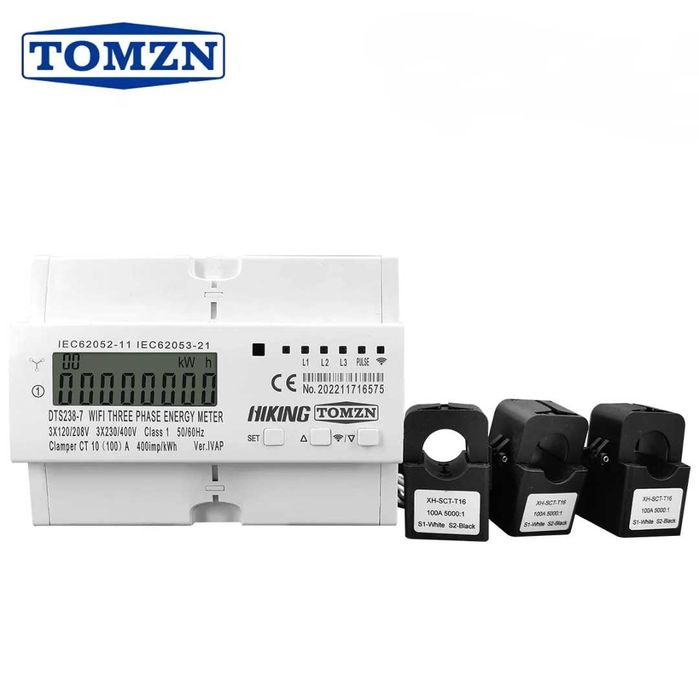 100A TUYA WIFI трифазен двупосочен електромер