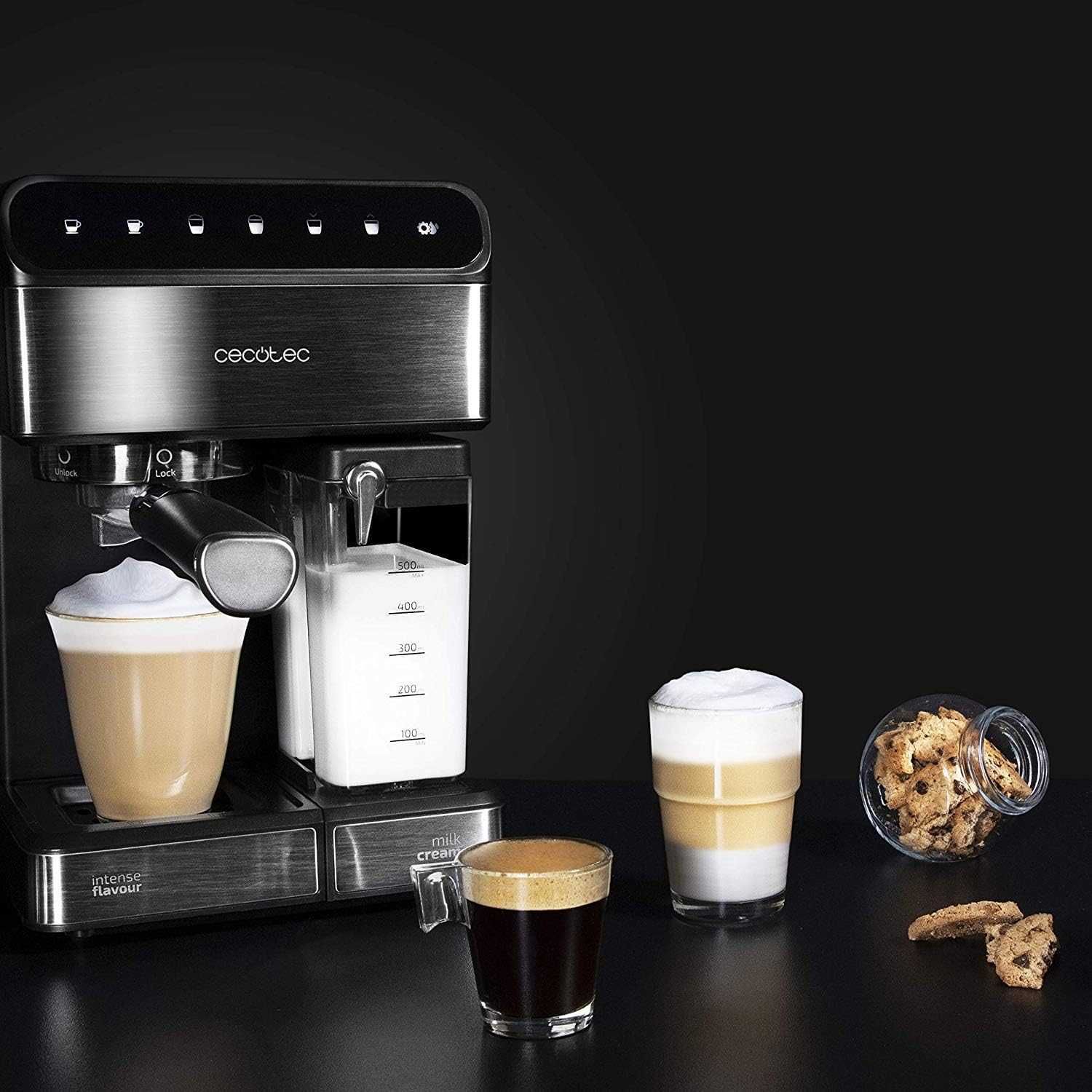 Полуавтоматична кафемашина Cecotec Power Instant-ccino 1350W, 1.4л