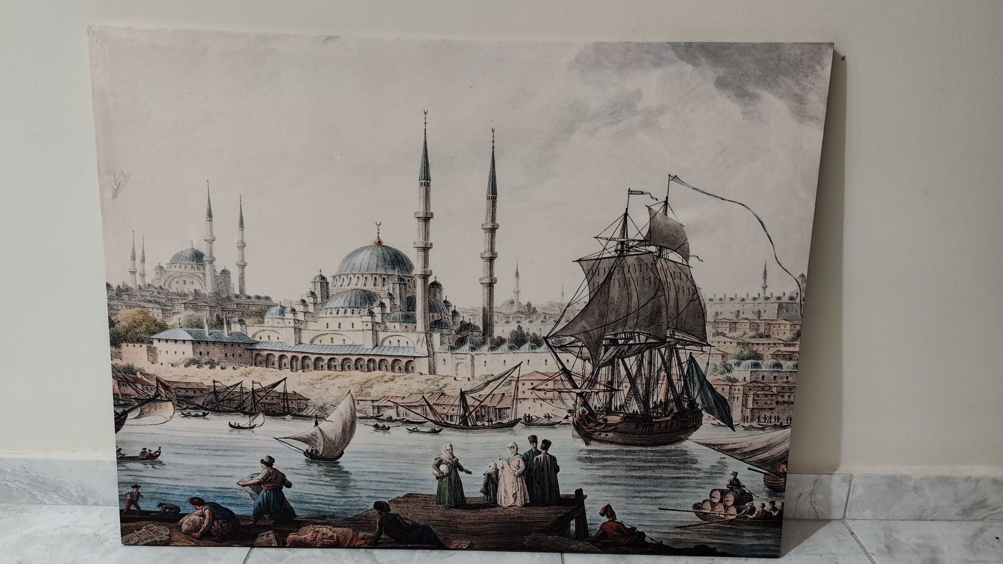 Светеща картина с LED осветление - сюжет от османско време