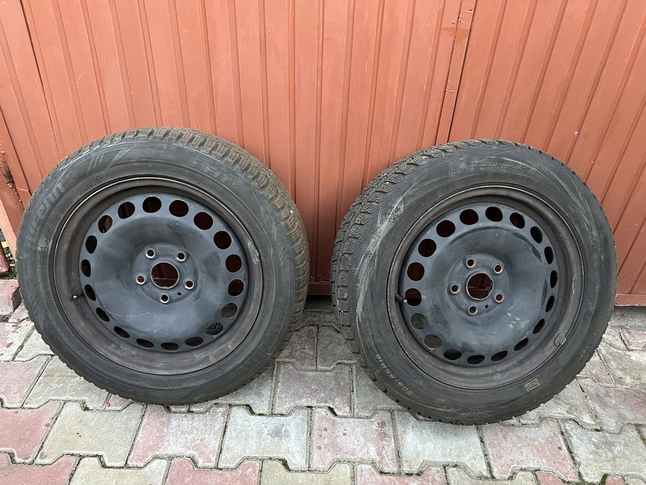 4 Cauciucuri iarna 205/55/16 cu jante 5x112