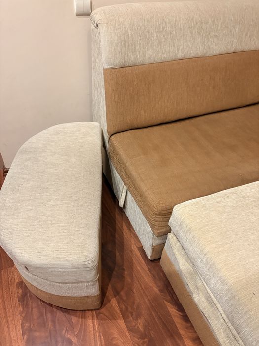 Coltar extensibil maro/bej