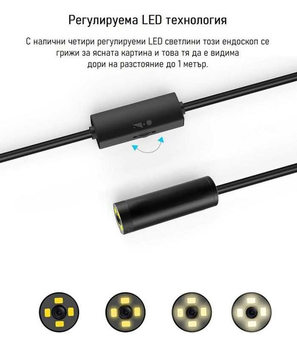 Ендоскоп камера Inskam 108A Автоматичен фокус 5MP HARD 1944P IP67