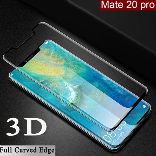 3D ЦЯЛ ЕКРАН Извит Стъклен Протектор за Huawei MATE 20 PRO