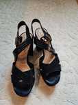 Sandale piele bleumarin