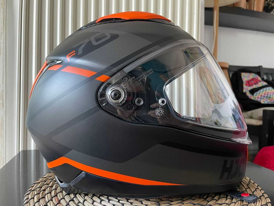 Casca HJC F70 Portocalie Marime M (purtata de 2 ori)