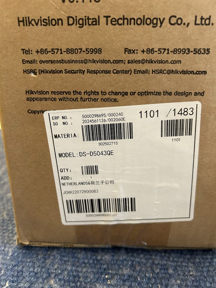 Monitor Hikvision 42.5 inch