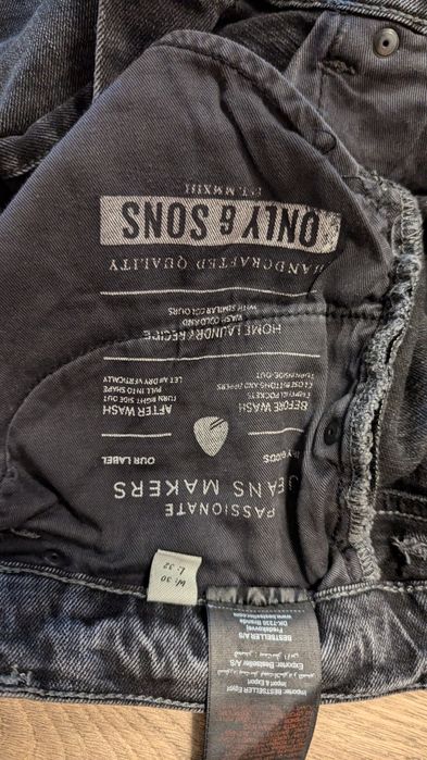 Мъжки черни дънки Only&Sons 30/32