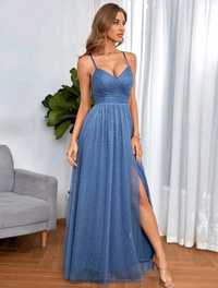 Дълга рокля синя М