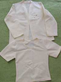 Комплект за момиче от 2 части жилетка и блуза с къс ръкав,размер 104
