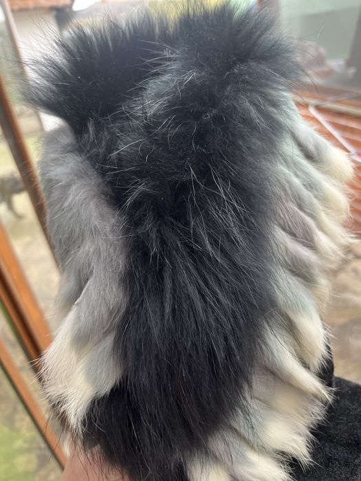 Апрески естествин велур и косъм лисица