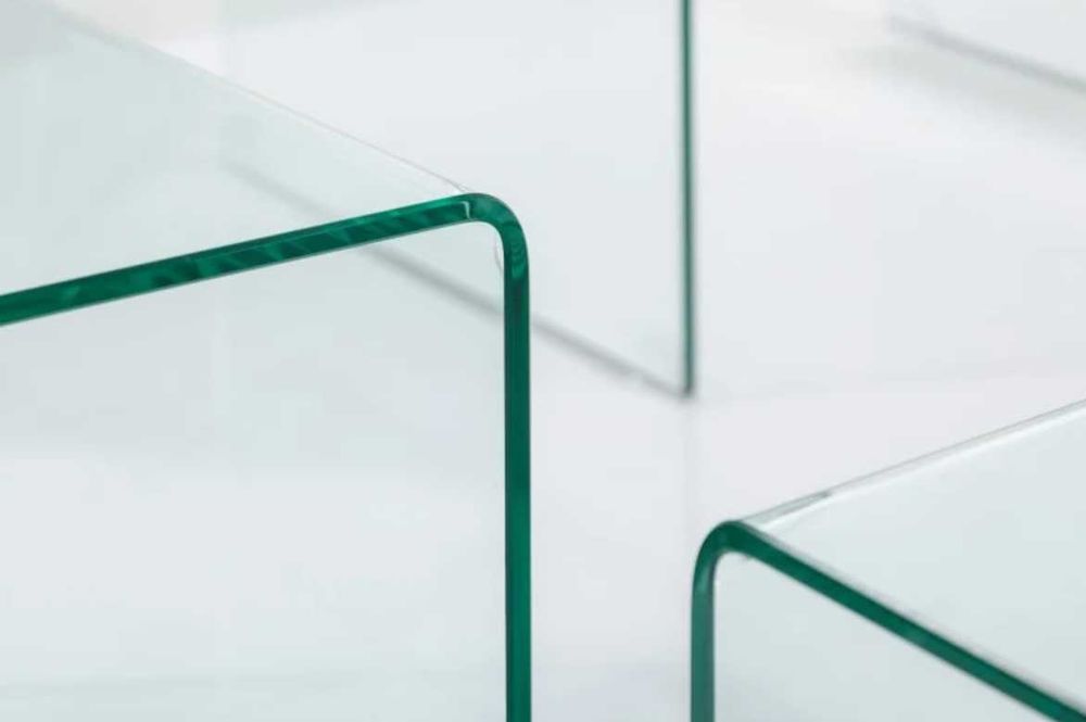 Set 3 mese de cafea din sticla