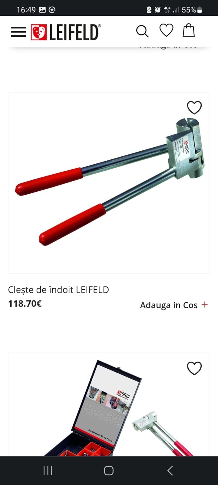 CLESTE de îndoit Leifeld