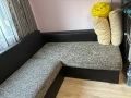 Разтегателен ъглов диван(десен) от естествена кожа с функция ракла