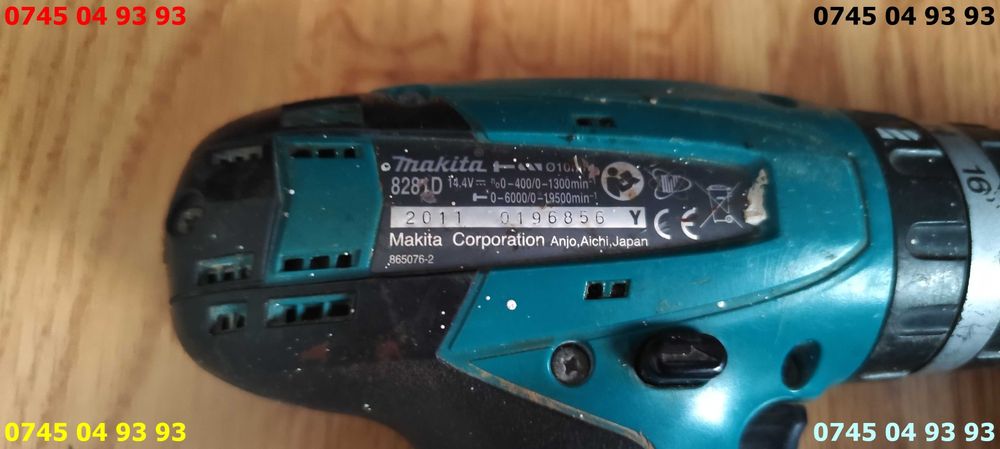 filetanta bormasina Makita 14.4v 8281D percutie 2 acumulatori slabi