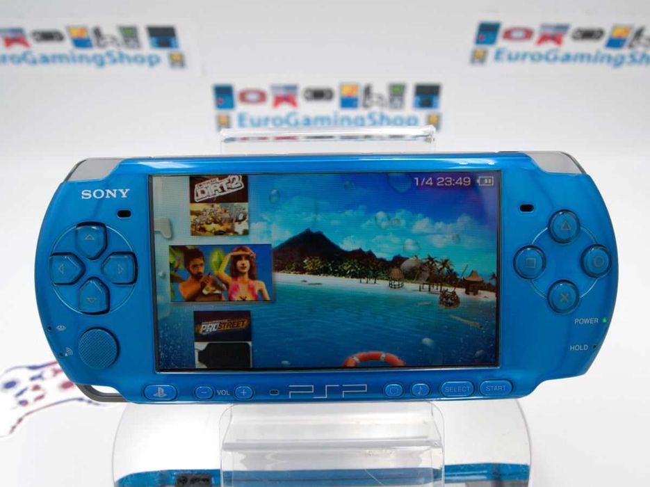 Sony PSP 3000 Blue/CFW 6.60/64GB/50Jocuri, imp. Jap [JP16PSP3-06]