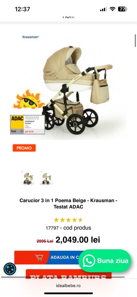 Carucior Krausman 3 in 1