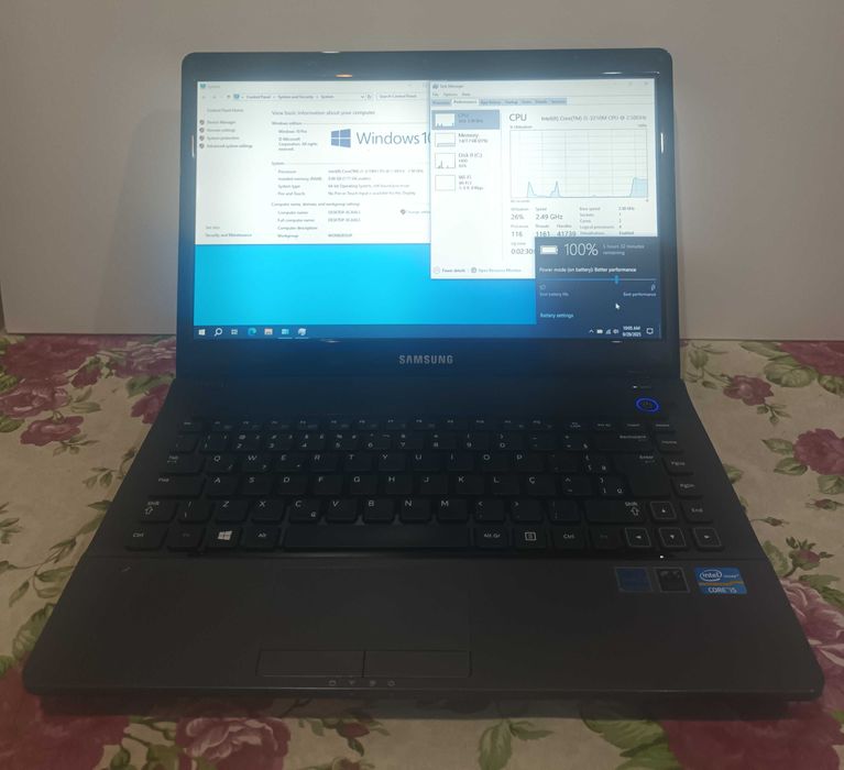 Laptop Samsung i5 -3210M , 8GB ram, SSD 240GB, Bateria 5-6 ore