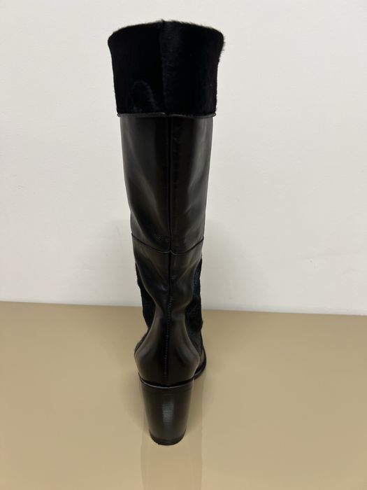 Cizme made in Italia ,negre, din piele, 38.