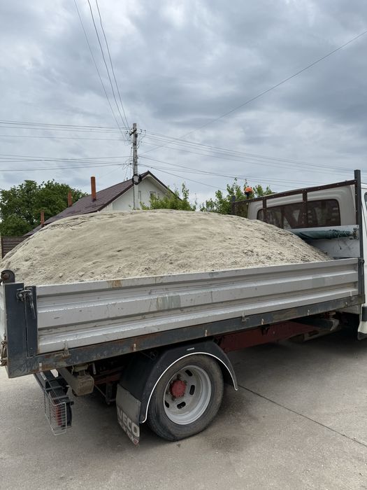 Nisip, piatra, sort, balast, pământ + transport basculabil