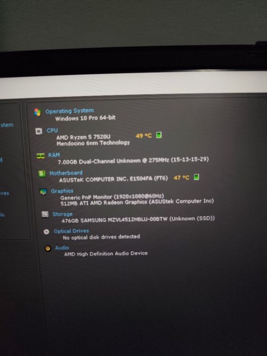 Vand laptop Asus Vivobook Go 15