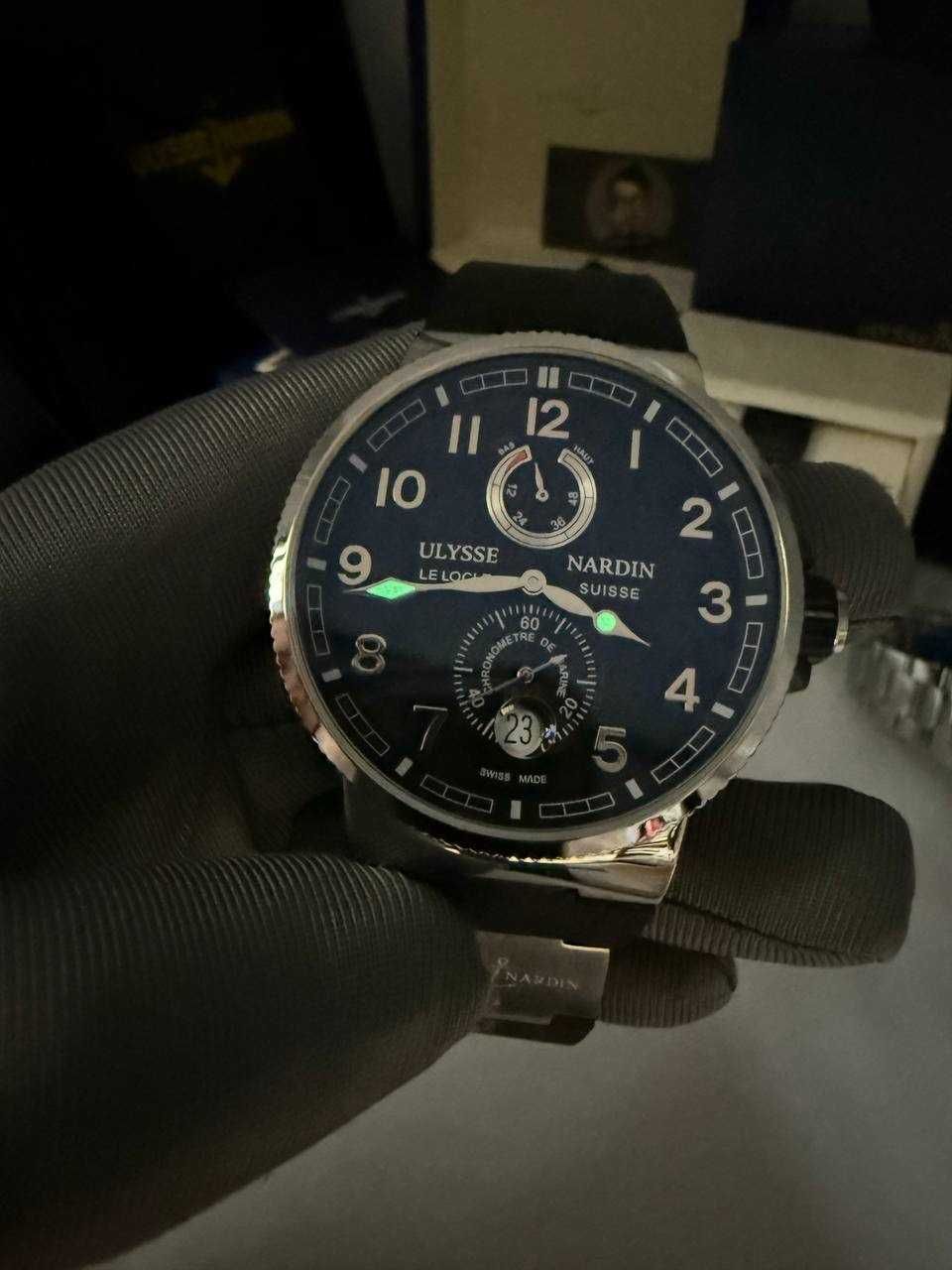 ulysse nardin lelocle сребристо/черно