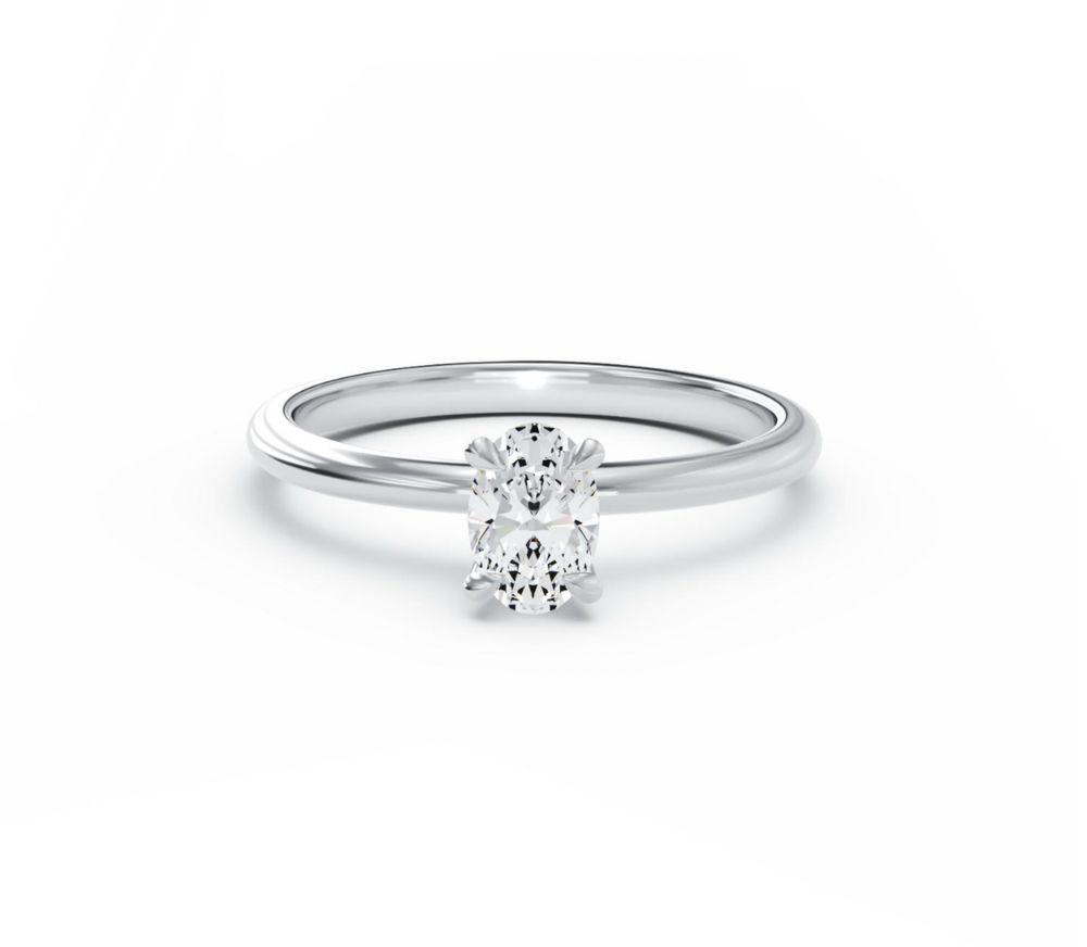 Inel de logodna TEILOR aur alb 18K cu un diamant solitaire de 0.3ct