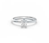 Inel de logodna TEILOR aur alb 18K cu un diamant solitaire de 0.3ct