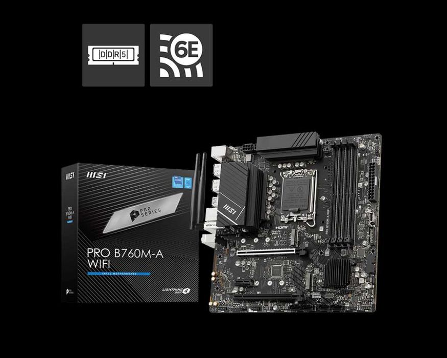 Материнская плата MSI PRO B760M-A WIFI LGA1700 4xDDR5