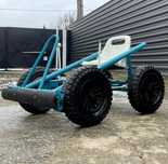 Kart de fier cu pedale, roti solide, bicolor